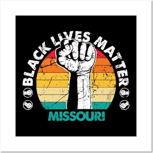 Missouri black lives matter political protest Posters and Art